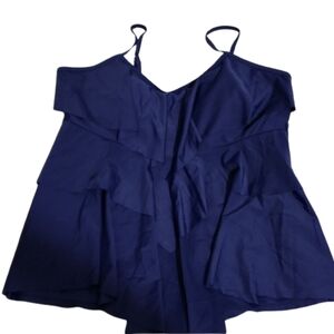 Womens Navy Bikini Top, Size XL